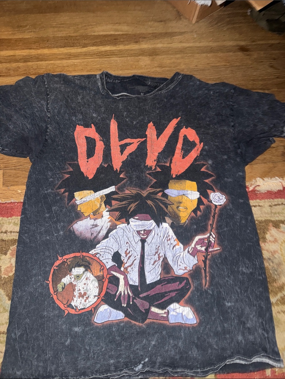Official d4vd Merch Acid Wash Graphic T-Shirt | Size Medium (M) | "Romantic Homi